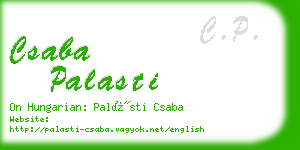 csaba palasti business card
